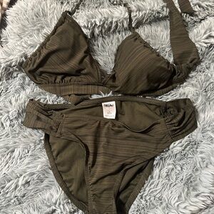 Mossimo Supply Co. Dark Green Swimwear